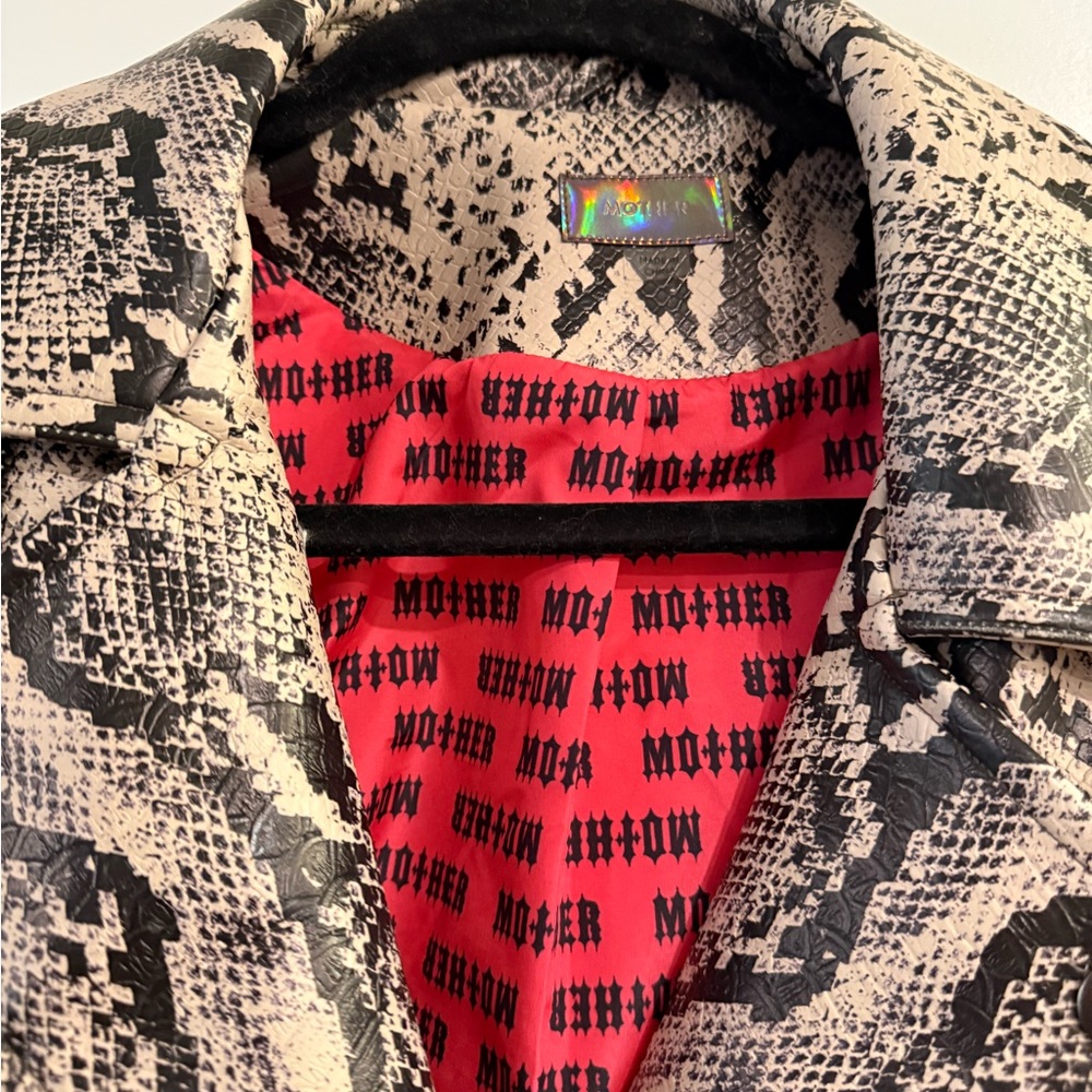 MOTHER “The Chopper” Snakeskin Biker Jacket - Picture 3 of 5